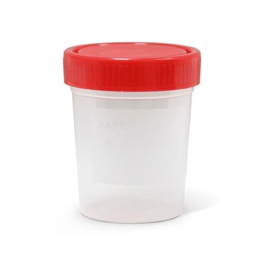 Frasco Toma de Muestra 100ml: Recolección Segura de Muestras 1 Frasco toma de muestra 100ml de polipropileno grado médico con tapa rosca hermética para muestras líquidas